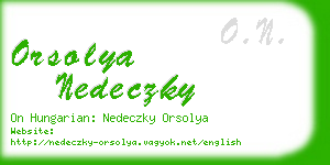 orsolya nedeczky business card